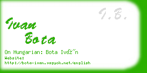 ivan bota business card